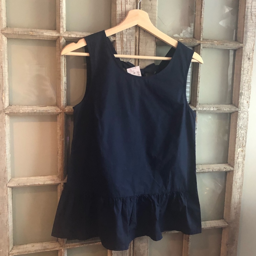 🎀NEW🎀J.Crew Navy Peplum Top